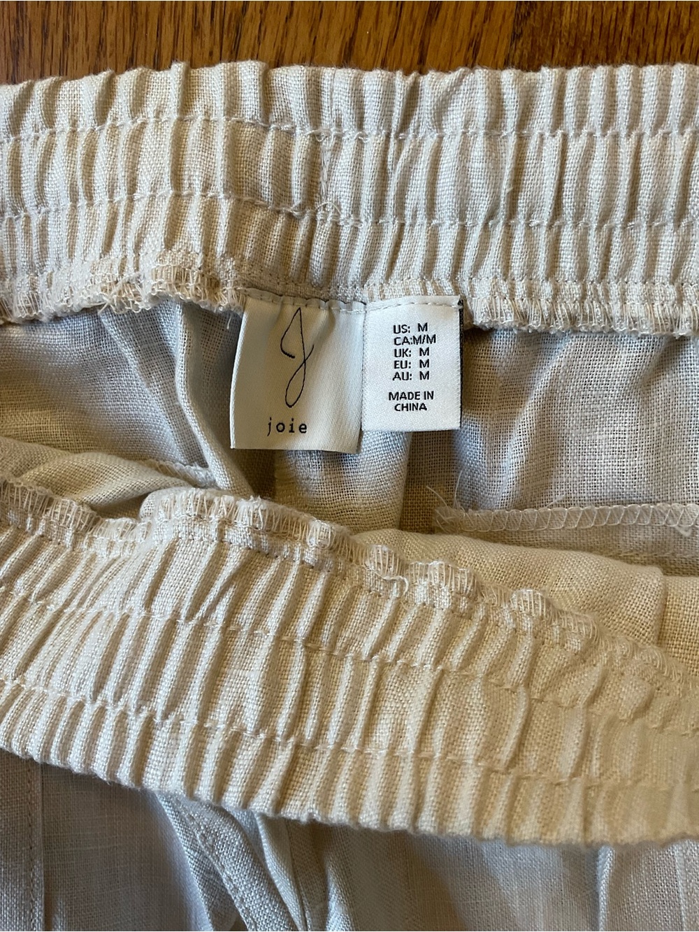 Joie Lightweight Drawstring Linen Pants - Cream - Picture 3 of 3